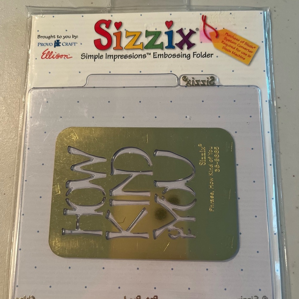 Sizzix Embossing Folder with Red and Pink Accents. How kind of you